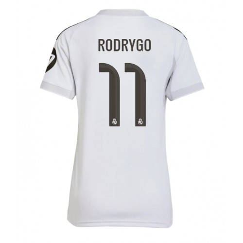 Stroje piłkarskie Real Madrid Rodrygo Goes #11 Koszulka Podstawowej dla damskie 2025-26 Krótki Rękaw